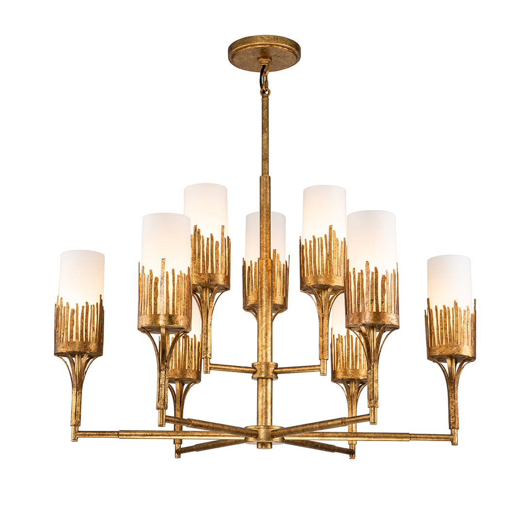 Sawgrass 9 Lt Chandelier in Gold Leaf (CH20319G-9)