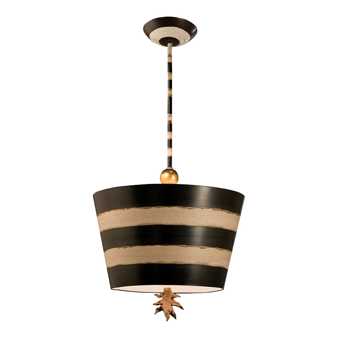 South Beach Up-side-down Striped Pendant in Black and White (PD1019)