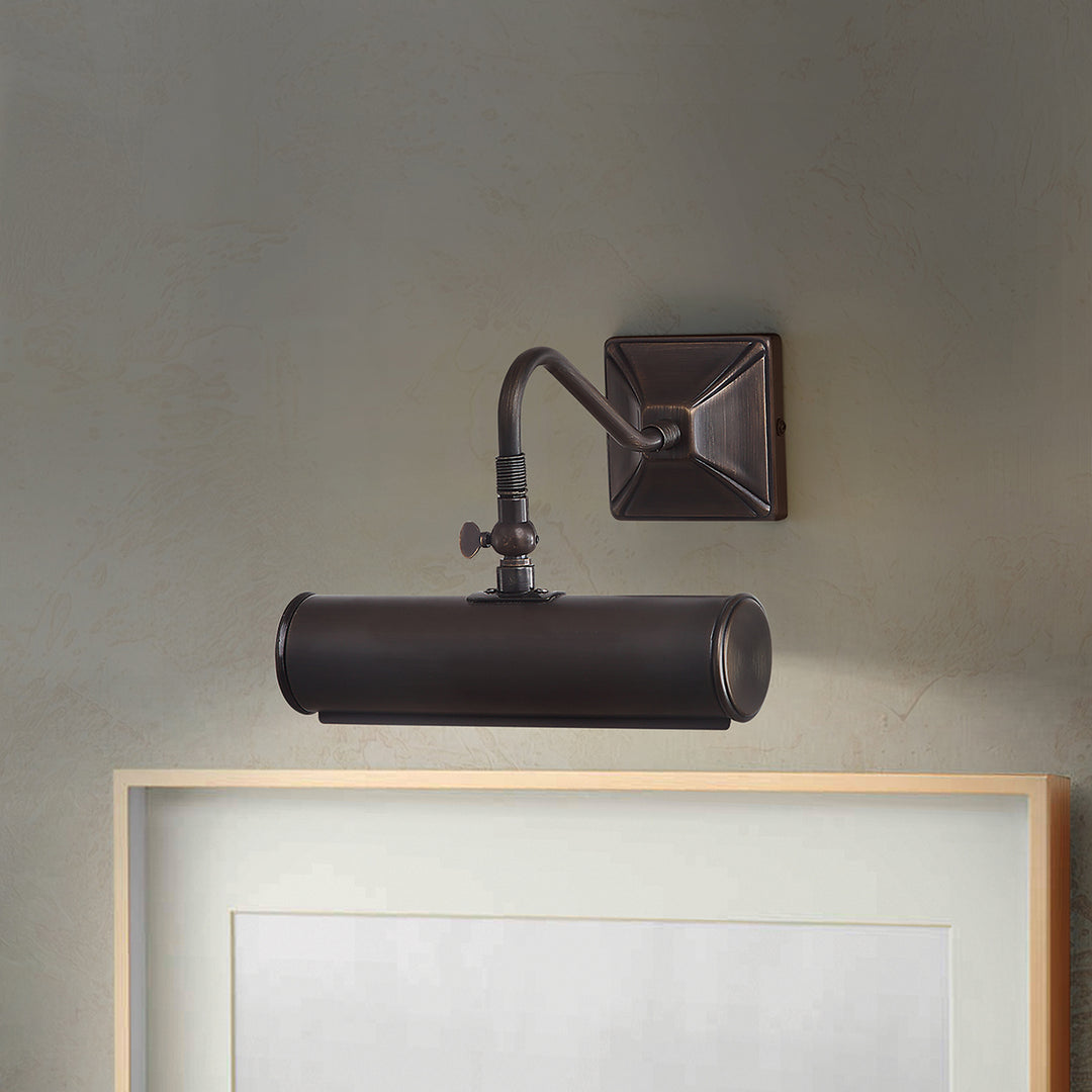 Leo 1 Light Small Picture Light in Dark Bronze (PL1-10 DB)