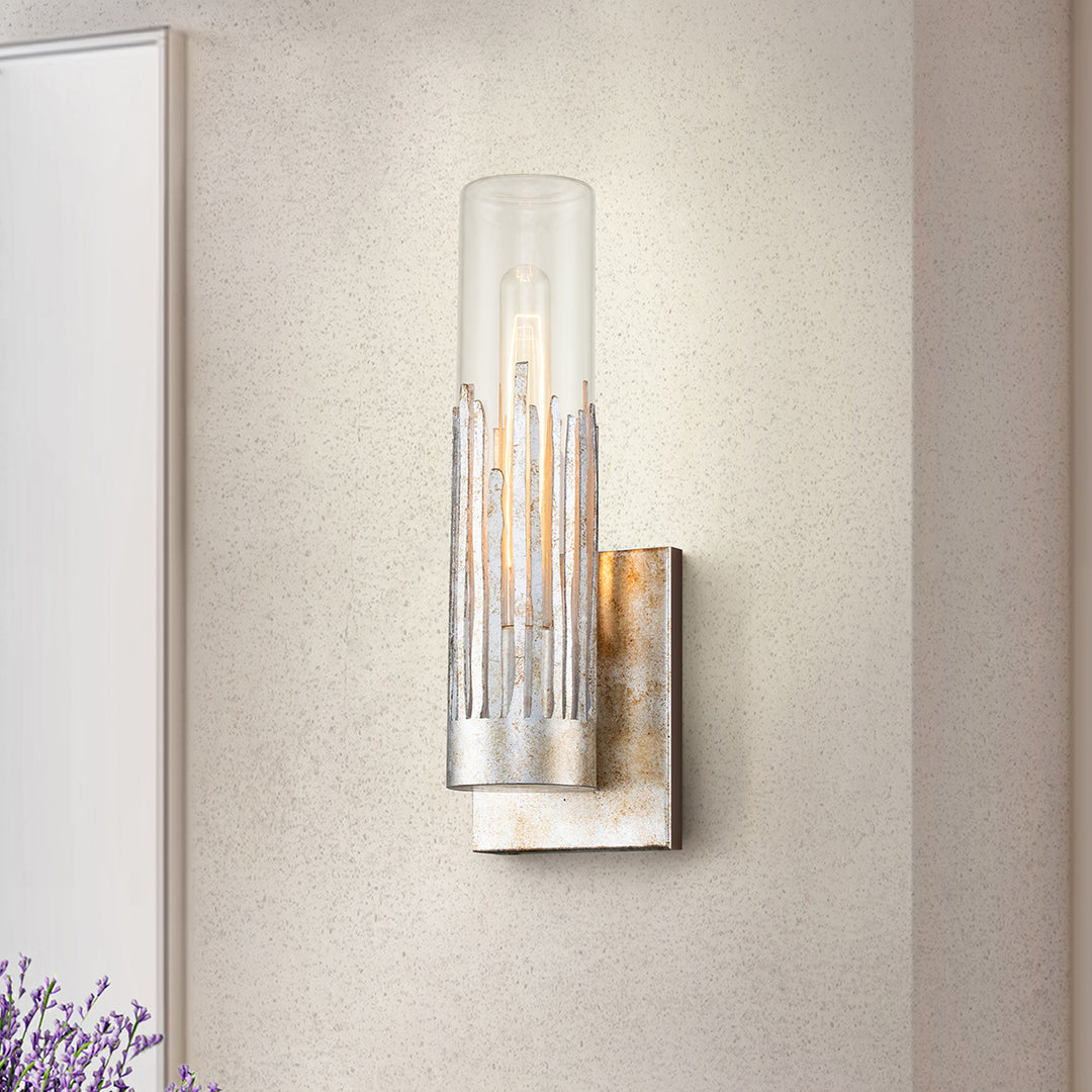 Julia 1 Light Sconce in Silver Leaf (SC10504S-1)