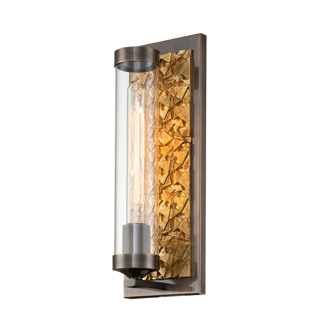 Elysian 1 Light Sconce in Dark Bronze & Gold Leaf (SC10509DB-1)