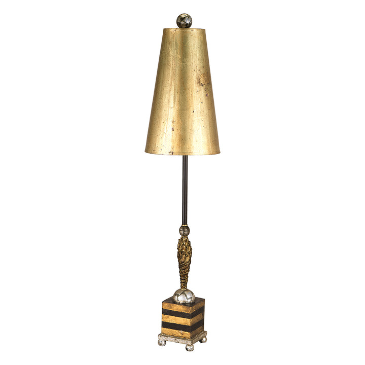 Lucas McKearn Noma Luxe Buffet Table Lamp Black & Gold Stripes (TA1008)