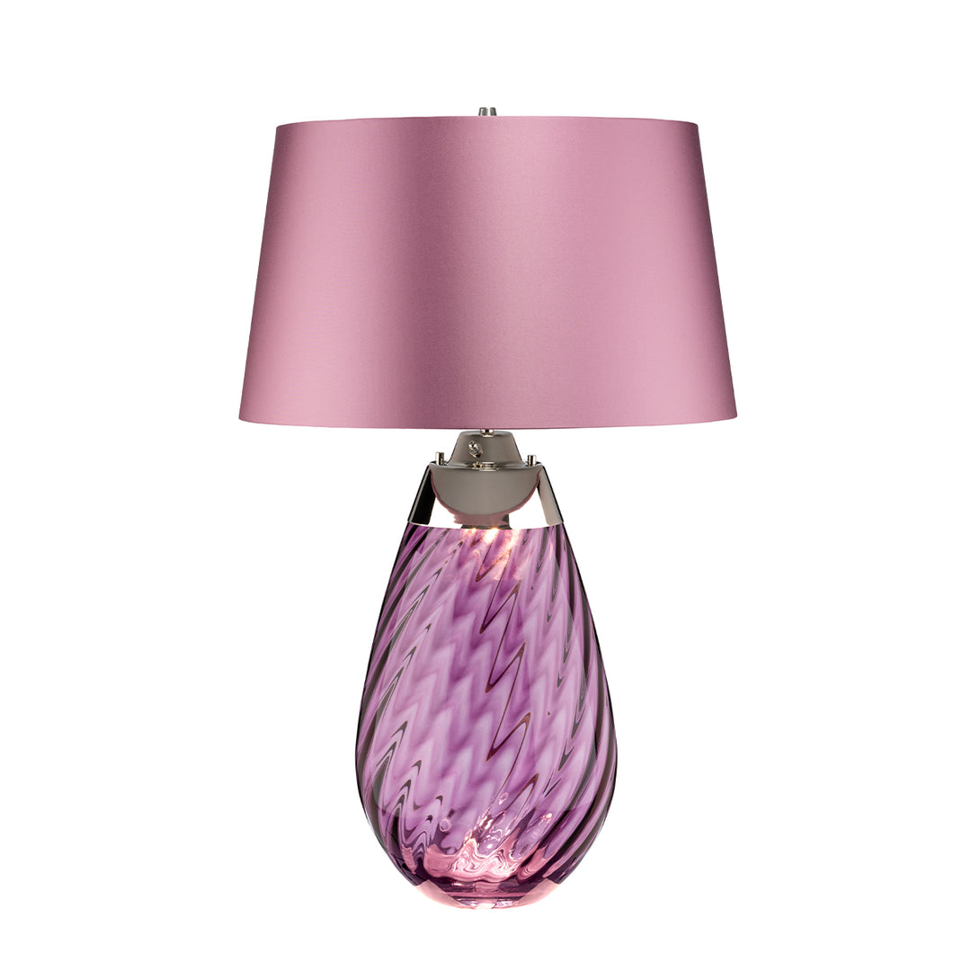 Large Lena Table Lamp in Plum with Plum Satin Shade (TLG3027L)