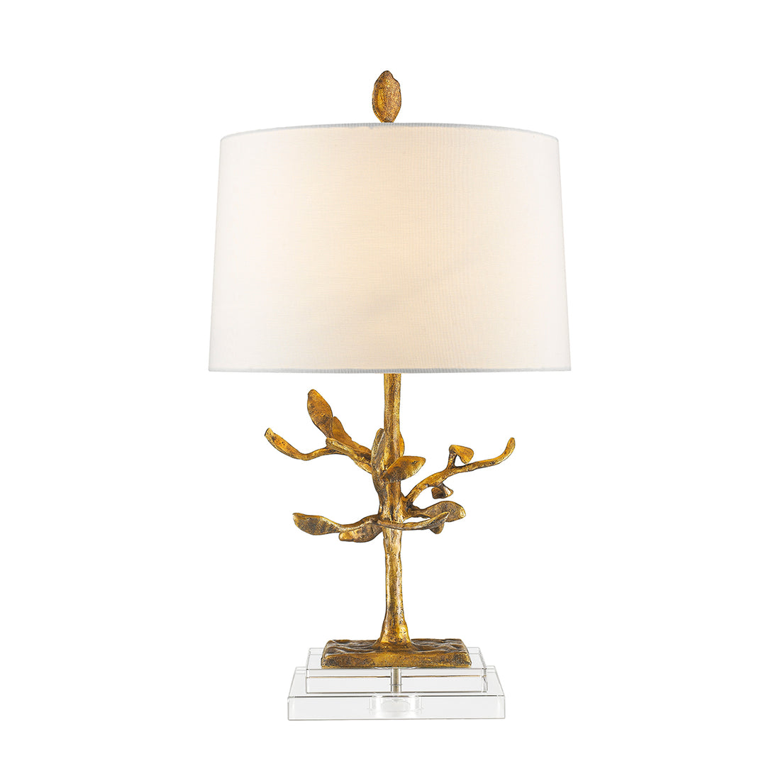 Audubon Park Outdoor Inspired Distressed Gold Buffet Accent Table Lamp Gold (TLM-1033)