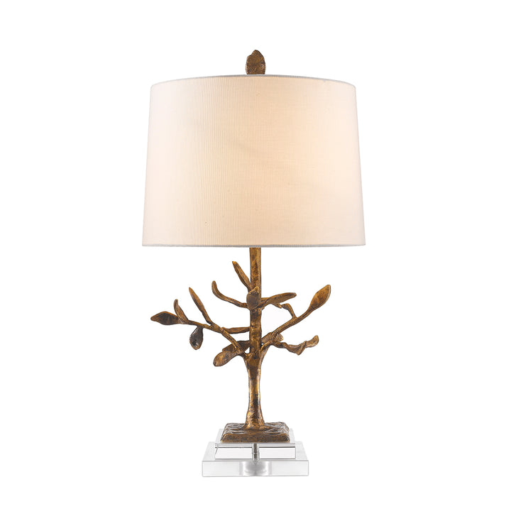 Audubon Park Outdoor Inspired Distressed Gold Buffet Accent Table Lamp Gold (TLM-1033)